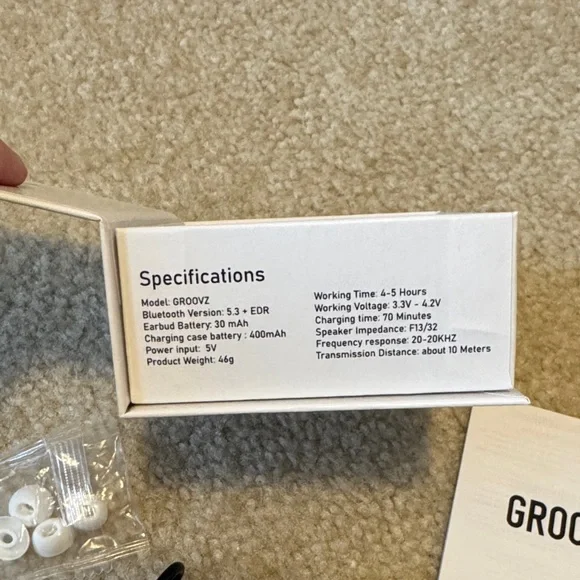 Blue Groovz Earbud Headphones - Picture 3 of 7